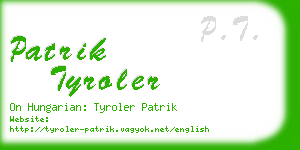 patrik tyroler business card